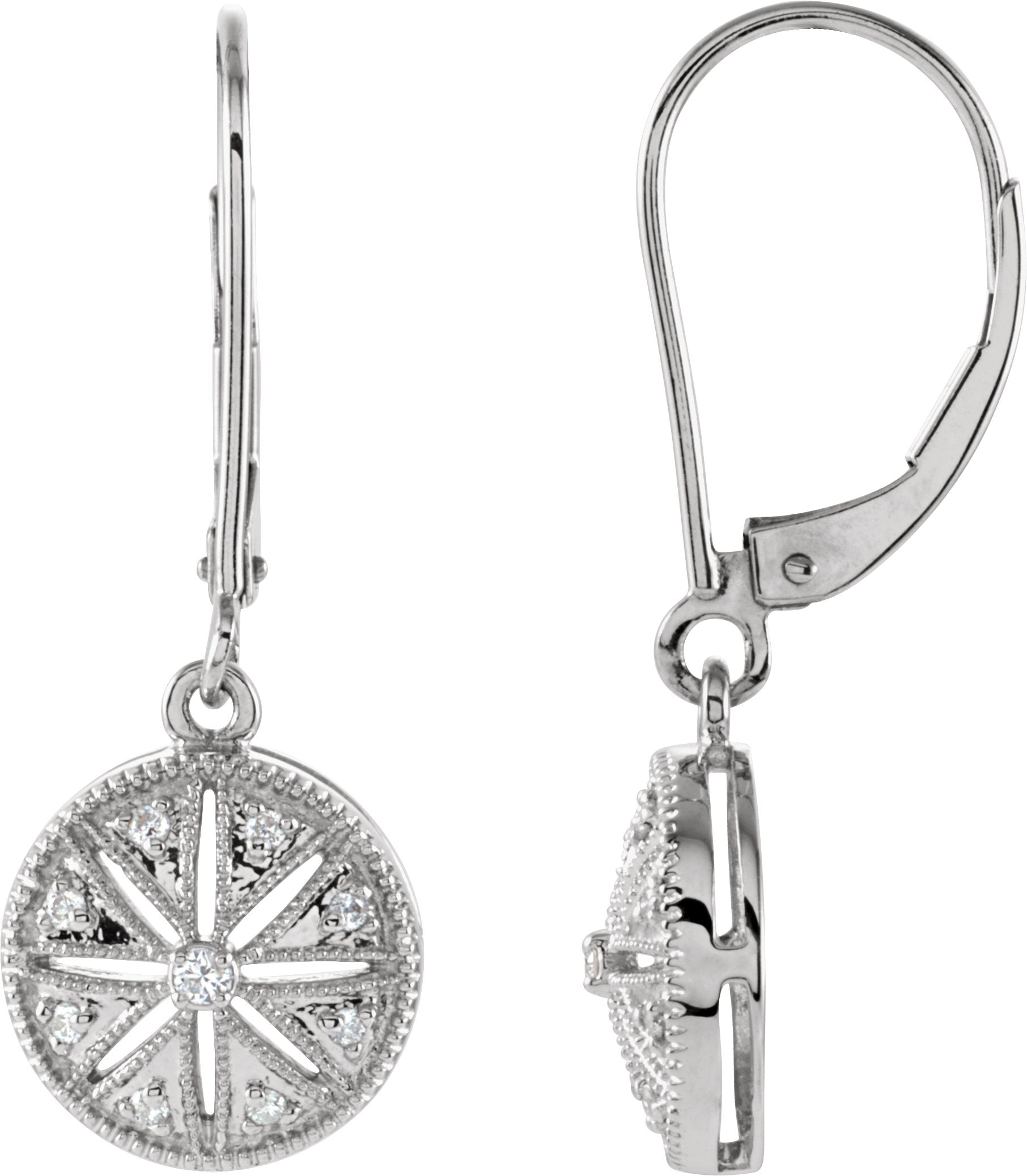 Boucles d'oreilles en filigrane granuleux