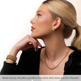 14K Yellow Gold-Filled 5 mm Elastic Bead 6 1/2" Bracelet