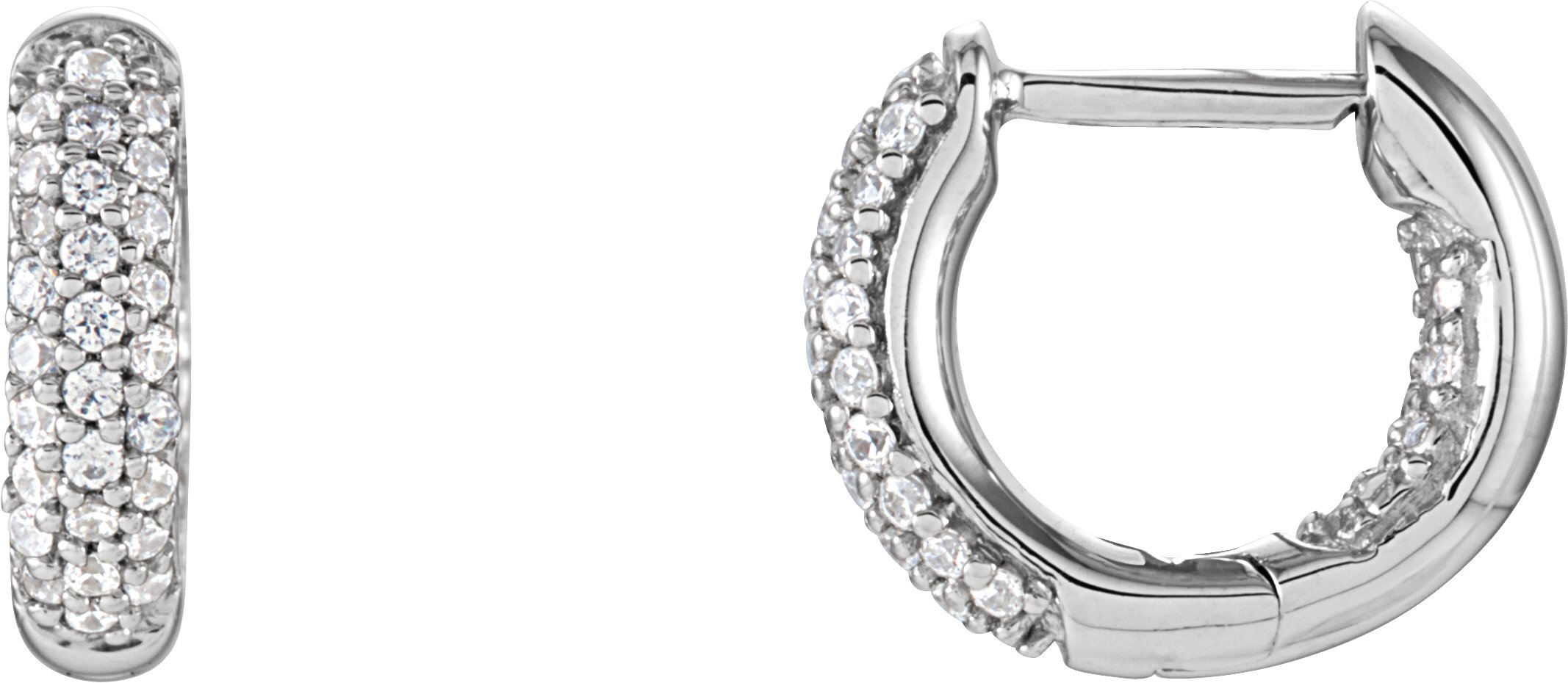 Boucles d'oreilles créoles Inside Outside Huggie