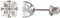 Boucles d'oreilles clous carrées à 4 griffes Inverness®