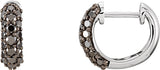 Boucles d'oreilles créoles style pavé