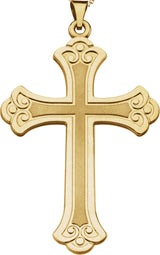 14K Yellow Gold Cross Pendant