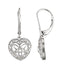 Boucles d'oreilles cœur en filigrane granuleux