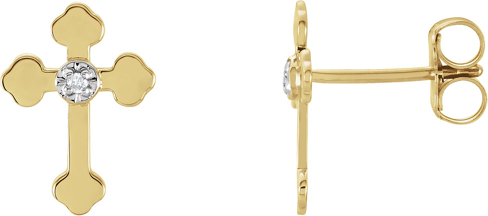 Boucles d'oreilles en croix