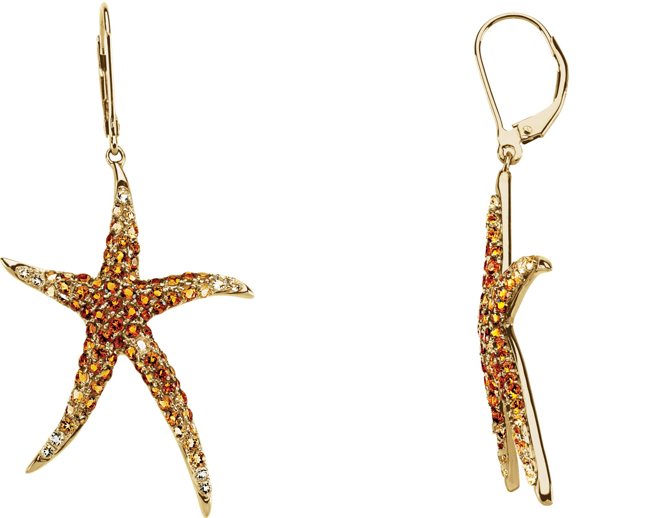 Boucles d'oreilles étoile de mer