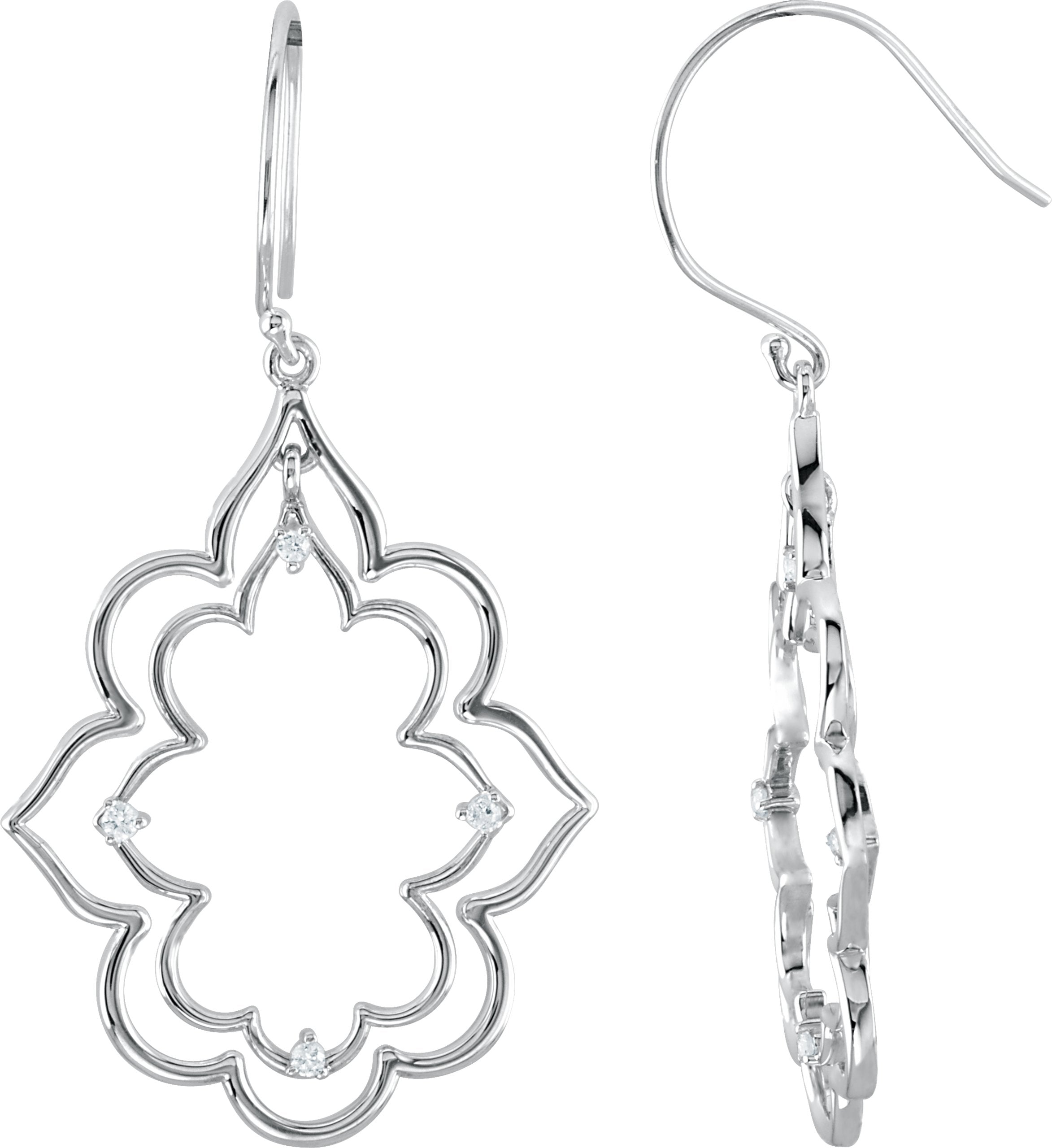 Boucles d'oreilles silhouette accentuée