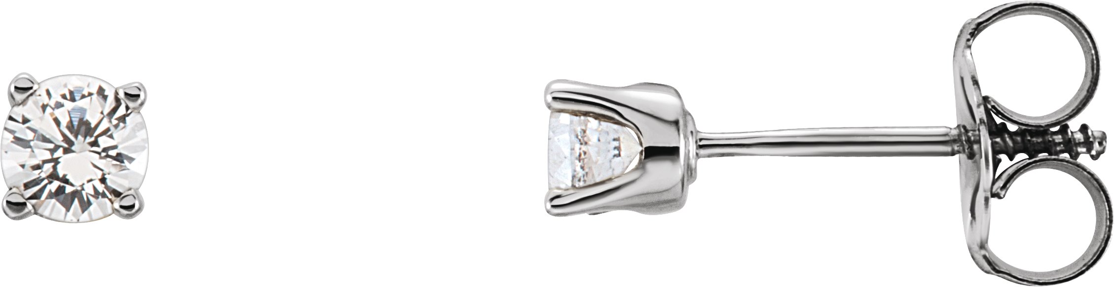 14K White Gold 1/5 CTW Natural Diamond Youth Earrings