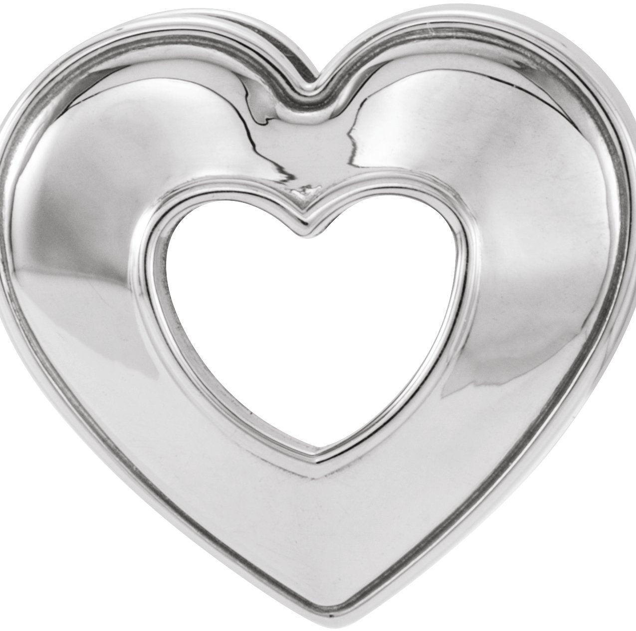 Continuum Sterling Silver 14x14 mm Heart Slide Pendant