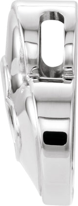 Continuum Sterling Silver 14x14 mm Heart Slide Pendant