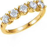 14K Yellow Gold 1 CTW Natural Diamond Anniversary Band