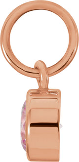 14K Rose Gold Posh Mommy® Imitation Pink Tourmaline Charm/Pendant