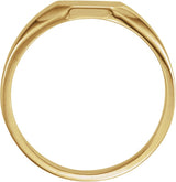14K Yellow Gold 9x7 mm Octagon Signet Ring