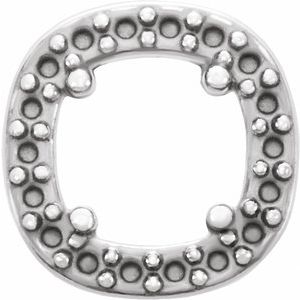 Pendentif central coussin 4 mm en or blanc 14 carats