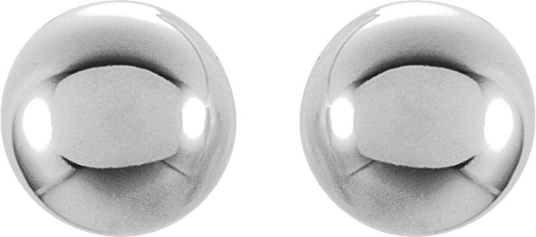 14K White Gold 4 mm Ball Stud Earrings