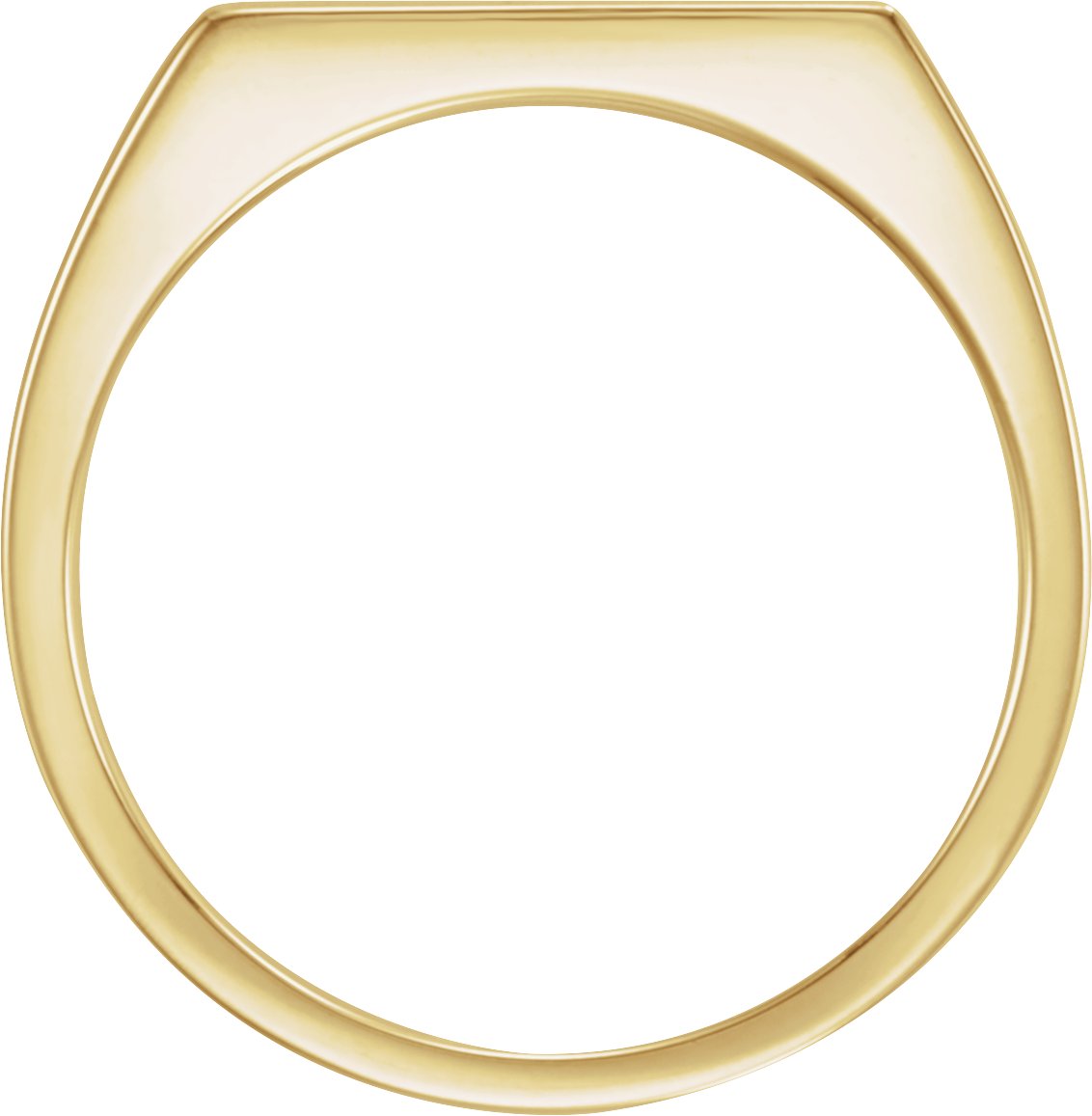 14K Yellow Gold 15x7 mm Rectangle Signet Ring