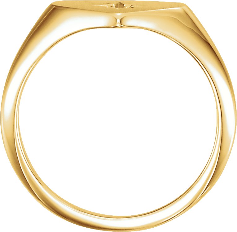 14K Yellow Gold .01 CT Natural Diamond 11.9 mm Heart Starburst Ring