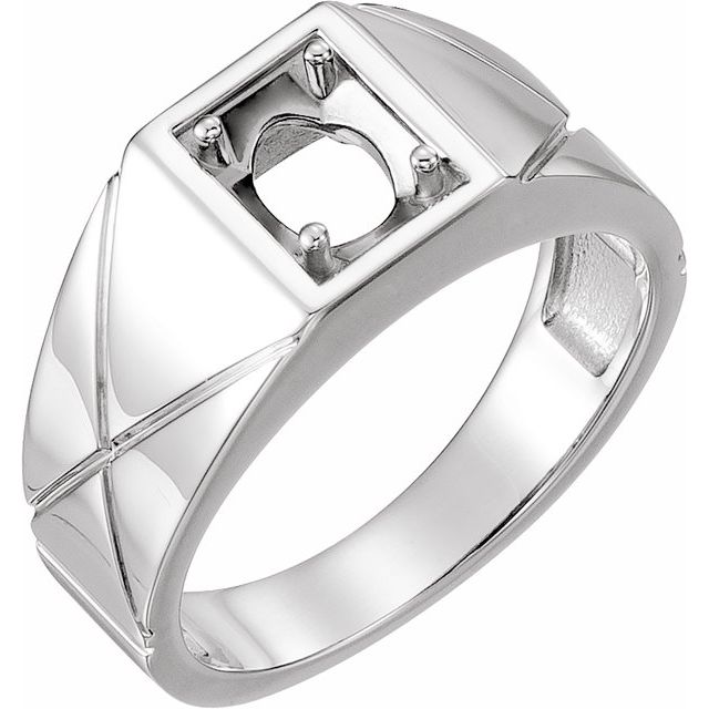 Bague de montage ovale en platine 8x6 mm