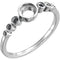 Bague de sertissage ornée d'un cabochon rond de 5 mm en or blanc 14 carats