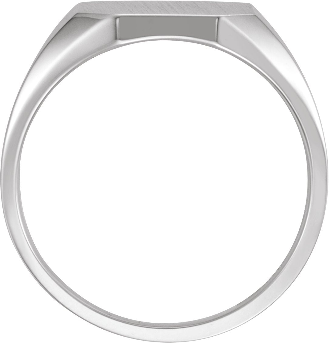Sterling Silver 14x12 mm Octagon Signet Ring