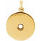 Disque rond en or jaune 14 carats de 3 mm, monture de collier 16-18 pouces