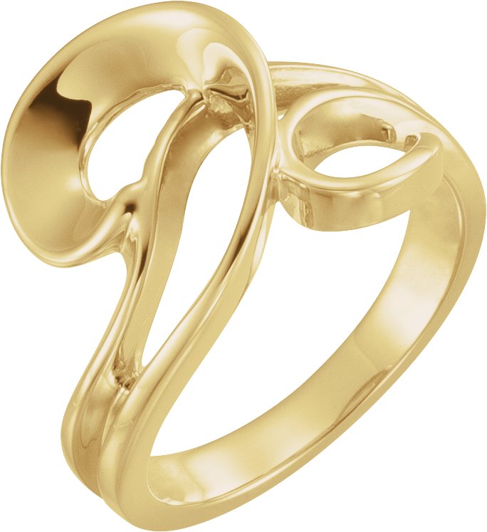 14K Yellow Gold Freeform Ring