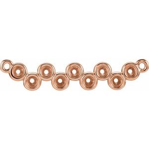Collier avec pendentif central en or rose 14 carats serti clos.