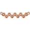 Collier avec pendentif central en or rose 14 carats serti clos.