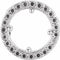 Pendentif rond de style halo de 6 mm en or blanc 14 carats