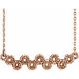 Monture de collier sertie clos en or rose 14 carats, barrette de 16 à 18 pouces