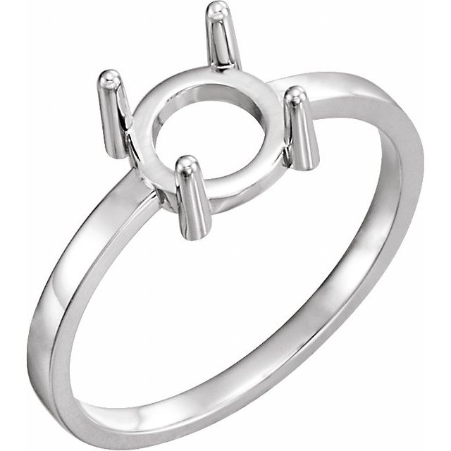 Bague de montage pour cabochon rond en palladium de 6 mm