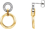 Boucles d'oreilles géométriques ornées