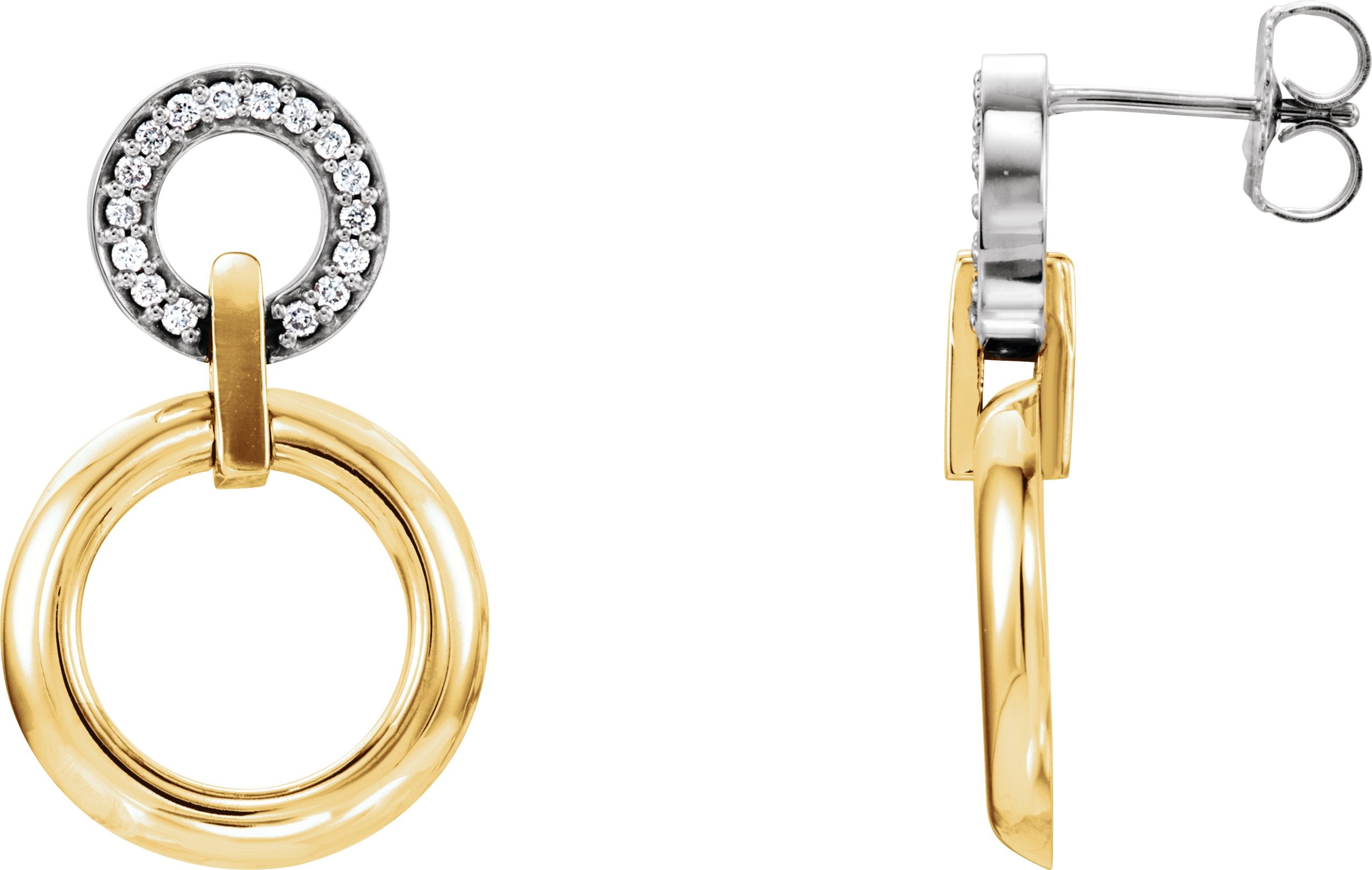 Boucles d'oreilles géométriques ornées