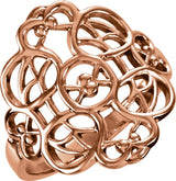 5467 / Ring / 14K Rose / Polished / Filigree Ring