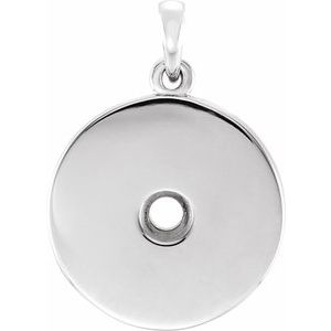 Disque rond en or blanc 14 carats de 3 mm, sertissage pour collier de 40 à 45 cm (16 à 18 pouces)