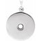 Disque rond en or blanc 14 carats de 3 mm, sertissage pour collier de 40 à 45 cm (16 à 18 pouces)