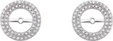 14K White Gold 1/3 CTW Natural Diamond Earring Jackets