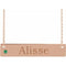 Barrette gravable Rose Family en or 14 carats, 16-18 pouces, pour collier