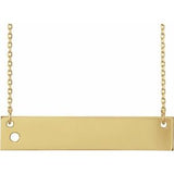 Bague familiale ronde en or jaune 14 carats, 2 mm, gravable, 40 à 45 cm (16 à 18 pouces), monture pour collier