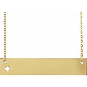 Bague familiale ronde en or jaune 14 carats, 2 mm, gravable, 40 à 45 cm (16 à 18 pouces), monture pour collier