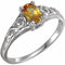 Bague en argent sterling pour jeunes, novembre, avec pierre de naissance imitation.