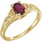 Bague de naissance imitation pierre jaune 14 carats pour jeunes (janvier)