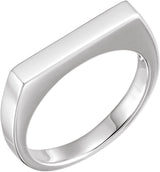 14K White Gold 3 mm Engravable Stackable Ring
