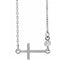 Collier croix en argent sterling serti de diamants naturels (0,03 carat au total), 40-45 cm (16-18 pouces).
