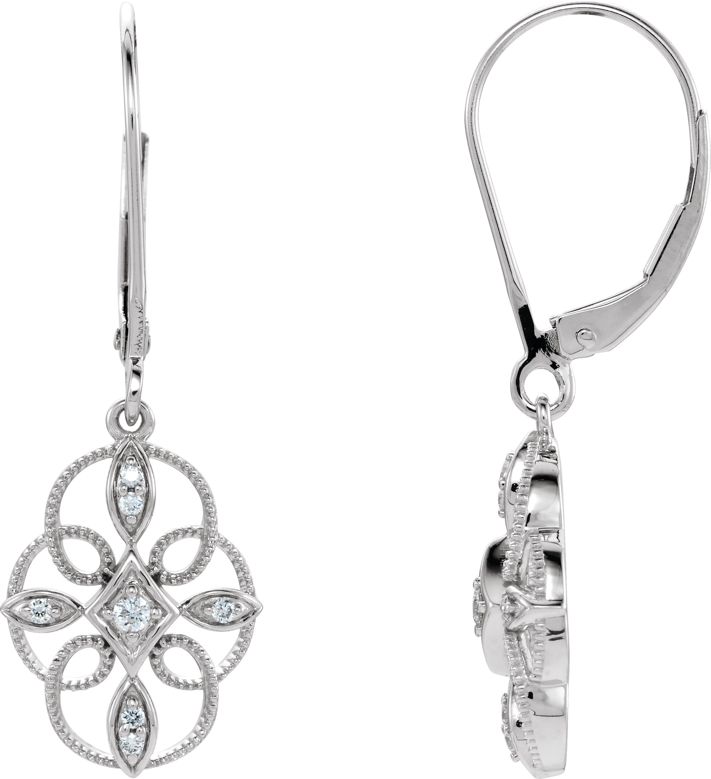 Boucles d'oreilles en filigrane granuleux
