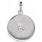 Pendentif disque en argent sterling avec diamant naturel de 0,10 carat