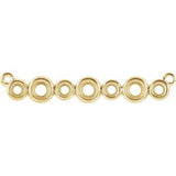 Centre de collier en or jaune 14 carats, serti clos rond de 2,2 mm, 1/2 carat
