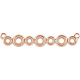 Centre de collier en or rose 14 carats, serti clos rond de 2,2 mm, pour diamant central.