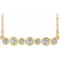 Collier avec barrette sertie de diamants naturels jaunes 14 carats (0,25 carat au total), 40 à 45 cm (16 à 18 pouces).