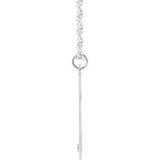 Collier 18 pouces en or blanc 10 carats avec initiale B en zircon bleu imitation gravable