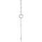 Collier 18 pouces en or blanc 10 carats avec initiale B en zircon bleu imitation gravable